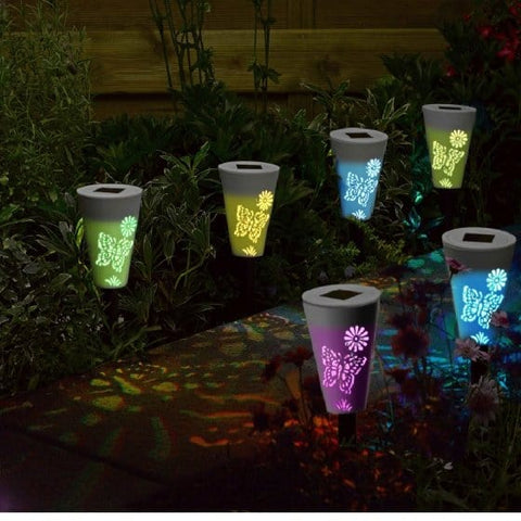 Smart Solar Stake Lights Smart Solar Silhouette Stake light 6Pc Carry Pack