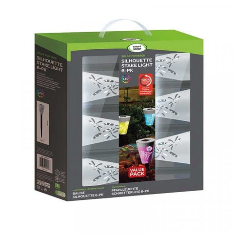 Smart Solar Stake Lights Smart Solar Silhouette Stake light 6Pc Carry Pack