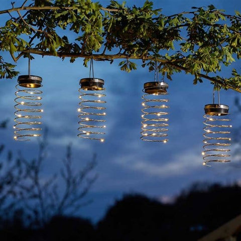 Smart Solar Hanging Lights Smart Solar Single Spiralight Spring Light