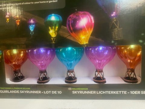 Smart Solar SkyRunner Balloon String Lights - Set of 10