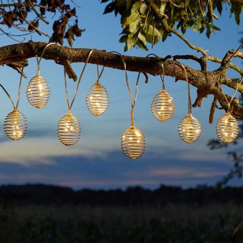 Smart Solar Decorative Lighting Smart Solar Spiralite string (10) silver with warm white Leds