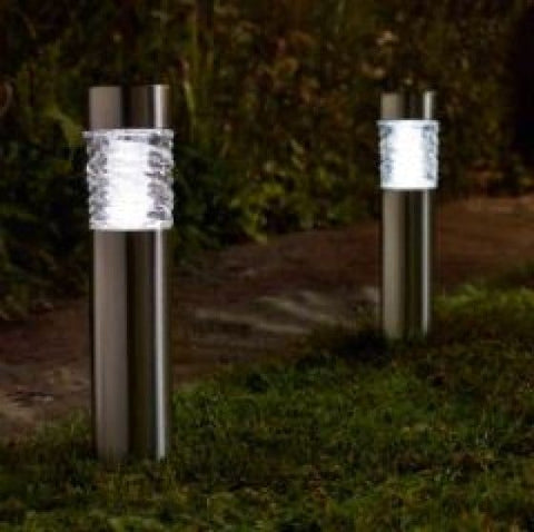Smart Solar Stake Lights Smart Solar Stella Stainless Steel Bollard 4pc Carry Pack