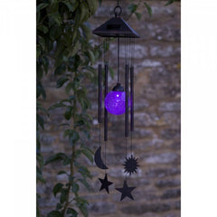 Smart Solar Hanging Lights Smart Solar Sun, Moon and Stars Windchime