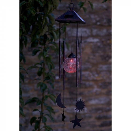 Smart Solar Hanging Lights Smart Solar Sun, Moon and Stars Windchime