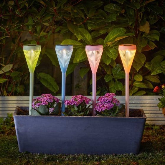 Smart Solar Stake Lights Smart Solar Viva! Stake Light 4 Pk