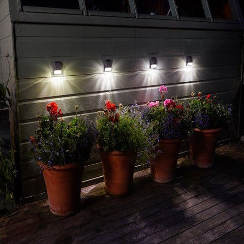 Smart Solar Wall, Fence and Post light 4 Pack