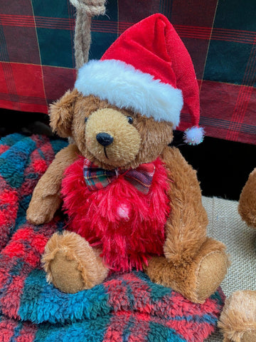 Woodlodge Teddy Bears Snowlodge Santa Bear Sitting - Assorted Sizes