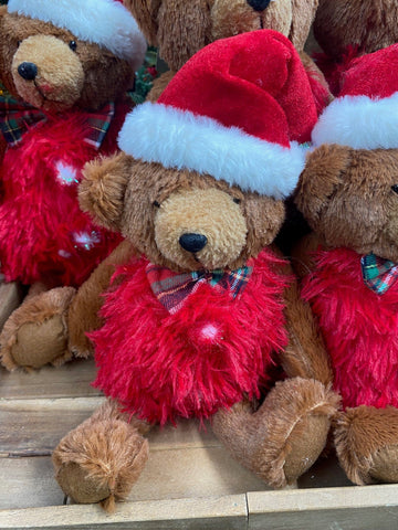 Woodlodge Teddy Bears Snowlodge Santa Bear Sitting - Assorted Sizes