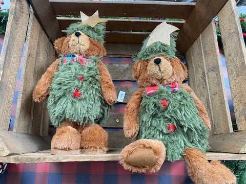 Woodlodge Teddy Bears Snowlodge Tree Bear Sitting - Assorted Sizes