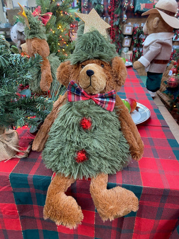 Woodlodge Teddy Bears Snowlodge Tree Bear Sitting - Assorted Sizes