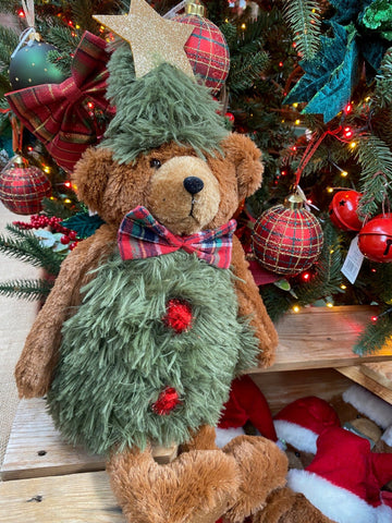 Woodlodge Teddy Bears Snowlodge Tree Bear Sitting - Assorted Sizes