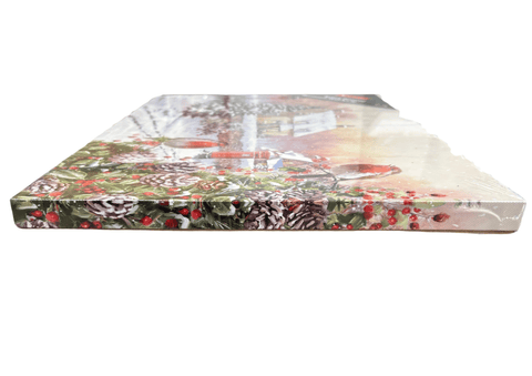 Snowtime LED Canvas & Pictures Snowtime Christmas B/O 40 x 30cm LED Wall Art Robins on Hedge Canvas