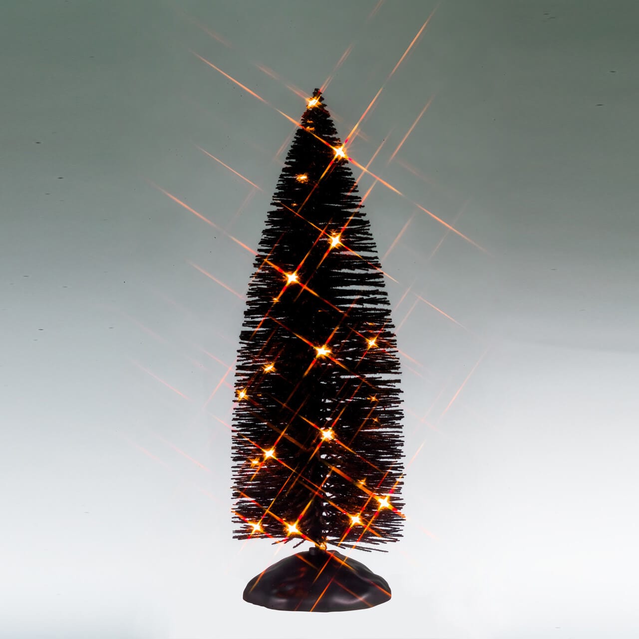 Lemax Spooky Town Lighted Trees Spooky Town Black Bristle Tree With Orange Lights