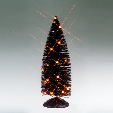 Lemax Spooky Town Lighted Trees Spooky Town Black Bristle Tree With Orange Lights
