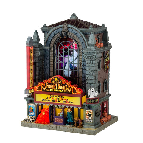 Lemax Spooky Town Lighted Buildings Spooky Town Fright Night Cinema