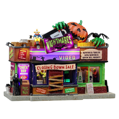 Lemax Spooky Town Lighted Buildings Spooky Town Nightmares Video