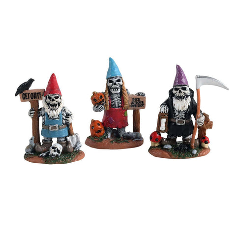 Lemax Spooky Town Accessories Spooky Town Skeleton Garden Gnomes