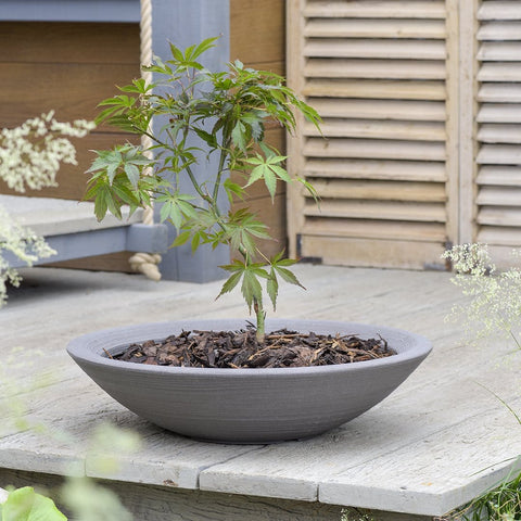 Stewart Garden Pots & Planters Stewart 60cm Varese low bowl planter Millstone Grey