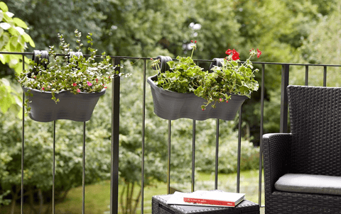 Stewart Garden Planters & Pots Stewarts Urban Balcony Hanging Pot Anthracite - 6.5L