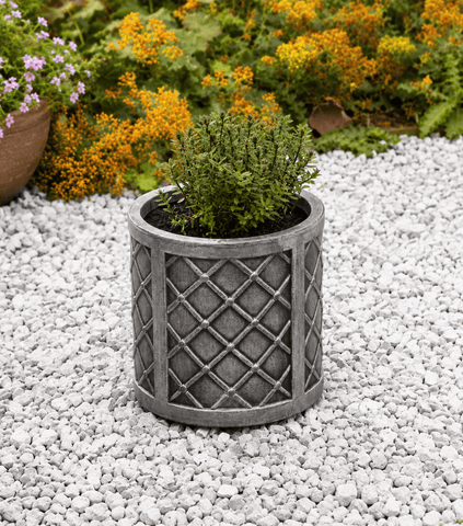 Strata Products Planters & Pots Strata Lazio Planter Round Pewter 32cm