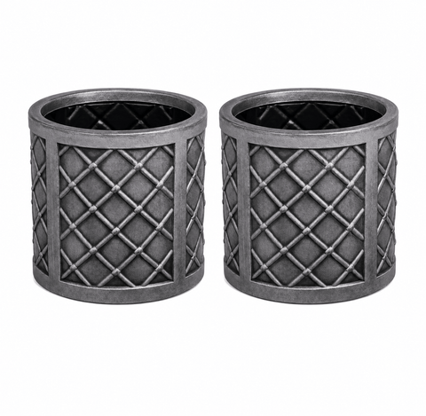 Strata Products Planters & Pots 2 FOR £30 Strata Lazio Planter Round Pewter 32cm