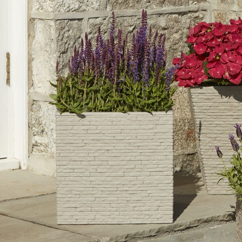 Strata Products Planters & Pots Strata Slate Effect Planter Square Stone 38cm