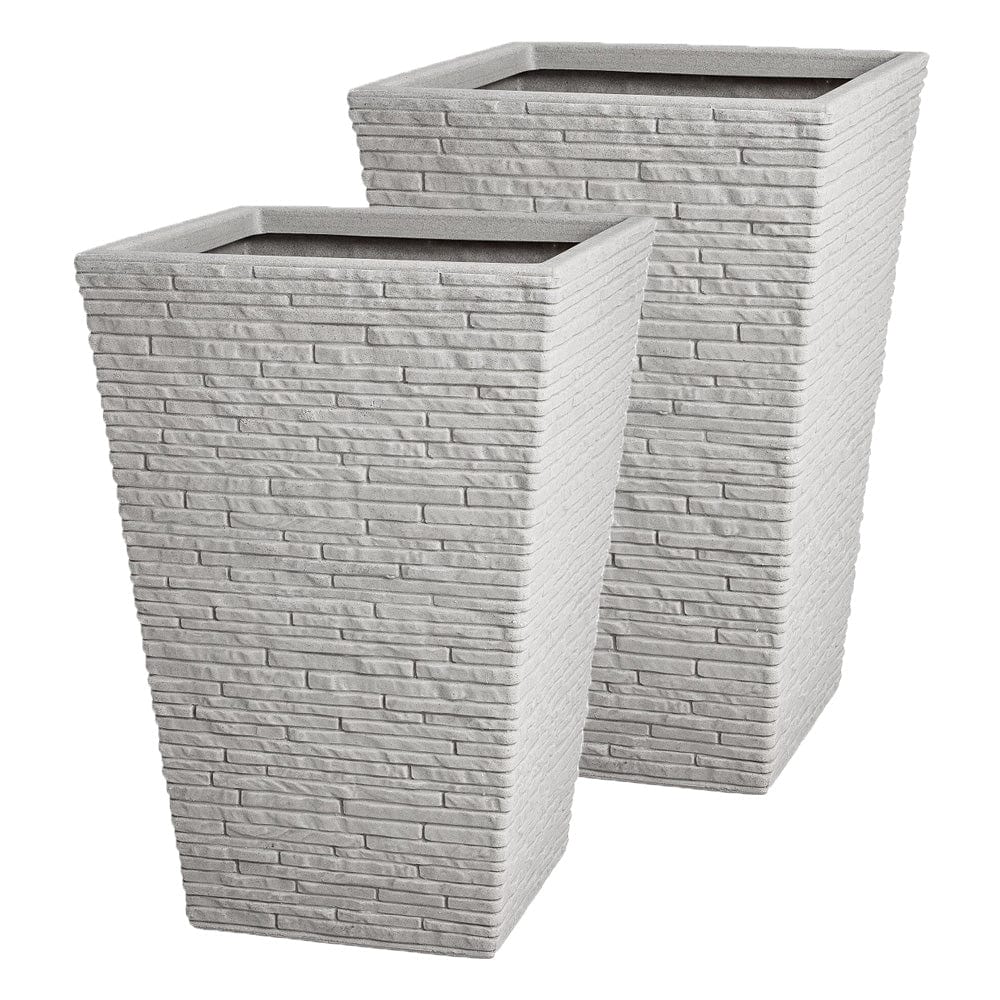 slate plant pots Strata Slate Planter Tall Stone 45cm – Trowell Garden Centre