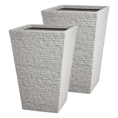 Strata Products Planters & Pots 2 For £28 Strata Slate Planter Tall Stone 45cm