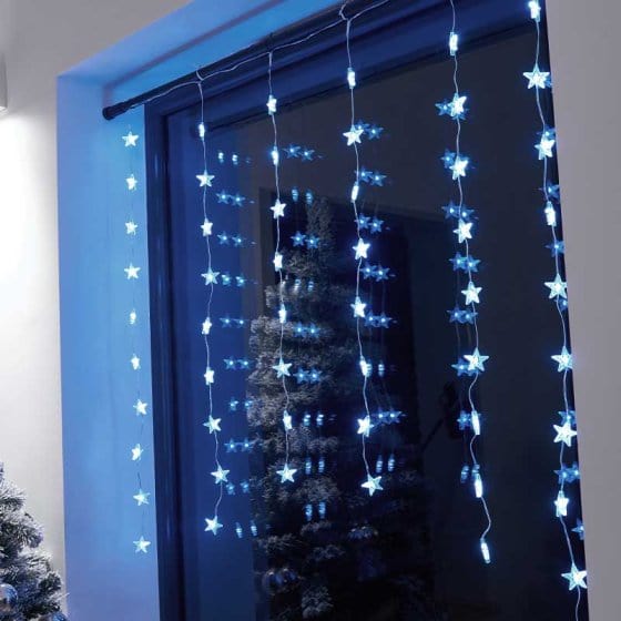 Three Kings LED Curtain Lights Three King StarLight Curtain Lights Cool White