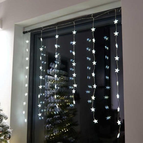 Three Kings LED Curtain Lights Three King StarLight Curtain Lights Warm White