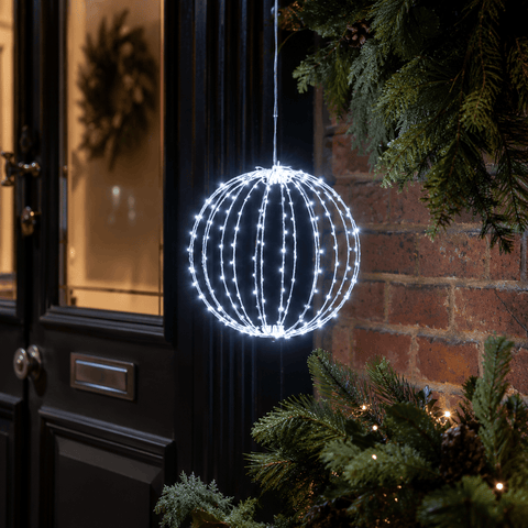Three Kings Christmas Lit Decor Three Kings 190 LED Twinkling Cool White Christmas Orb – 30cm