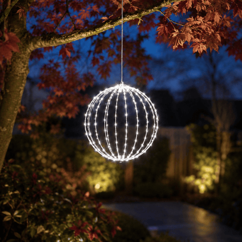 Three Kings Christmas Lit Decor Three Kings 190 LED Twinkling Cool White Christmas Orb – 30cm