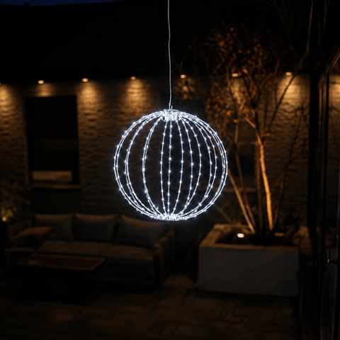 Three Kings Christmas Lit Decor Three Kings 190 LED Twinkling Cool White Christmas Orb – 30cm