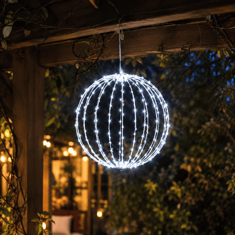Three Kings Christmas Lit Decor Three Kings 190 LED Twinkling Cool White Christmas Orb – 30cm
