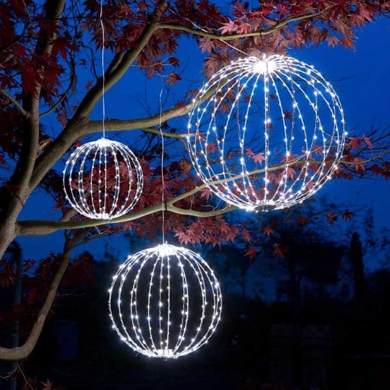 Three Kings Christmas Lit Decor Three Kings 190 LED Twinkling Orb Cool White 30cm