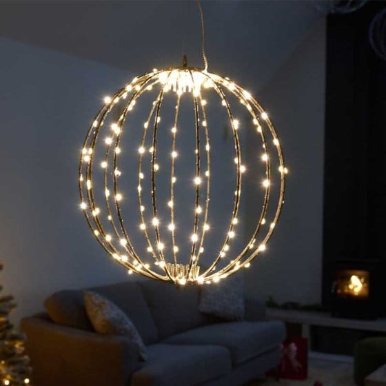 Three Kings Christmas Lit Decor Three Kings 190 LED Twinkling Orb Warm White 30cm