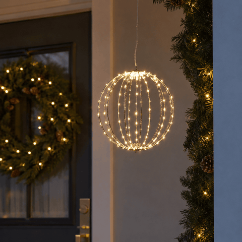 Three Kings LED Orbs & Globes Three Kings 190 LED Twinkling Warm White Christmas Orb – 30cm