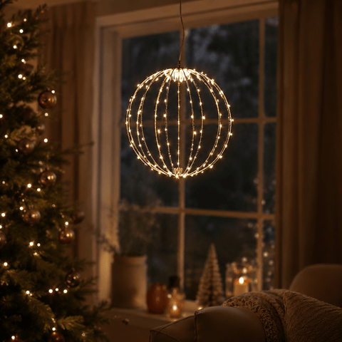 Three Kings LED Orbs & Globes Three Kings 190 LED Twinkling Warm White Christmas Orb – 30cm
