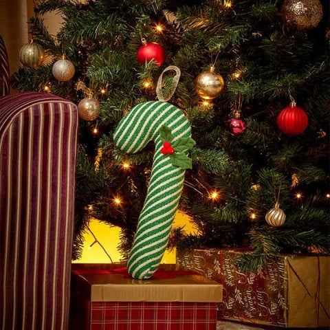 Three Kings 35cm Candy Cane - Green Stripe
