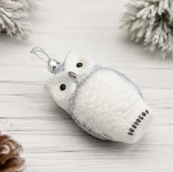 Three Kings Hanging Decor Three Kings Arctic Owl Pendant Christmas Decoration