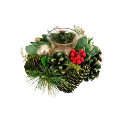 Three Kings Candle Holder Three Kings Bauble Pine Solo Candle Holder 15cm