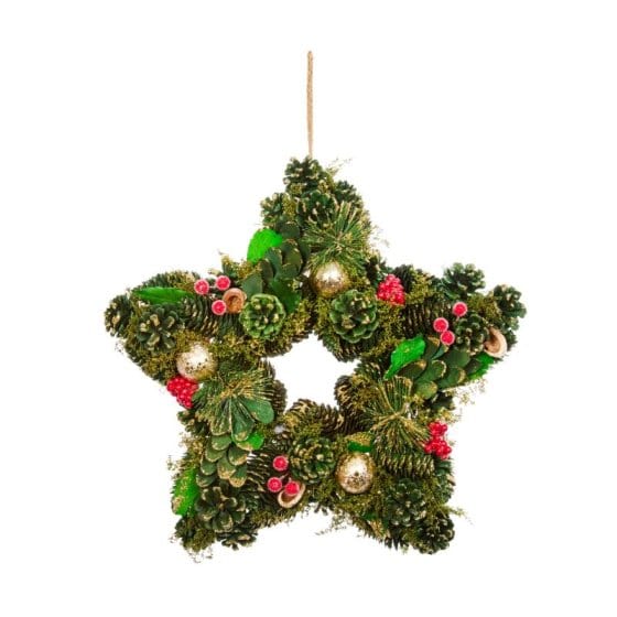 Three Kings Wreaths & Garlands Three Kings Bauble Pine Star 35cm