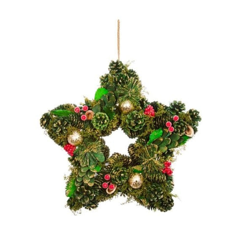 Three Kings Wreaths & Garlands Three Kings Bauble Pine Star 35cm