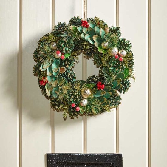 Three Kings Wreaths & Garlands Three Kings Bauble Pine Wreath 30cm