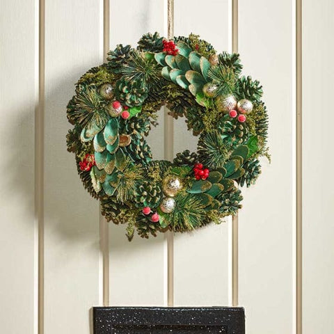 Three Kings Wreaths & Garlands Three Kings Bauble Pine Wreath 50cm