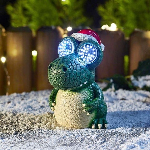 Smart Garden Christmas polyresin ornament Three Kings Blinkin' Dino Christmas Decoration