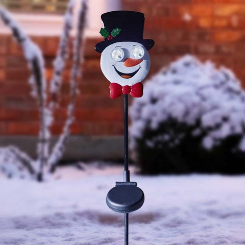 Smart Garden Christmas polyresin ornament Three Kings Blinkin' Frosty Snowman Stake Christmas Decoration