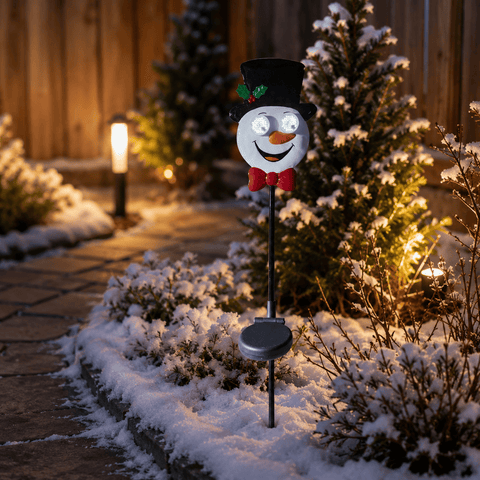 Three Kings Christmas polyresin ornament Three Kings Blinkin' Frosty Snowman Stake Christmas Decoration