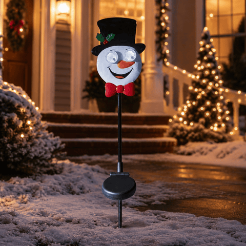 Three Kings Christmas polyresin ornament Three Kings Blinkin' Frosty Snowman Stake Christmas Decoration