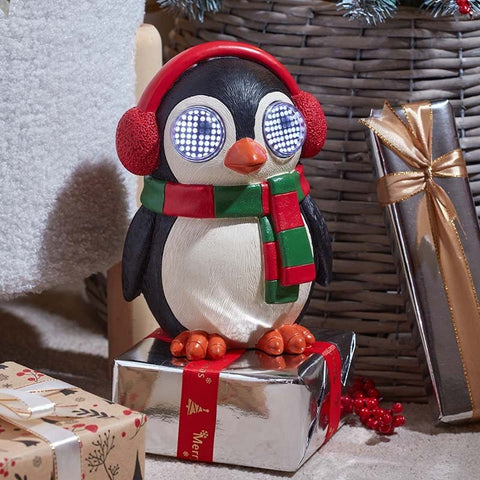 Smart Garden Christmas polyresin ornament Three Kings Blinkin' Penguin – Large Christmas Decoration